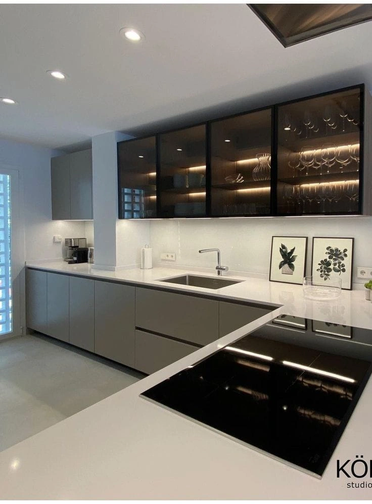Waterproof and termite-proof modular aluminium kitchen cabinets installed in Islamabad